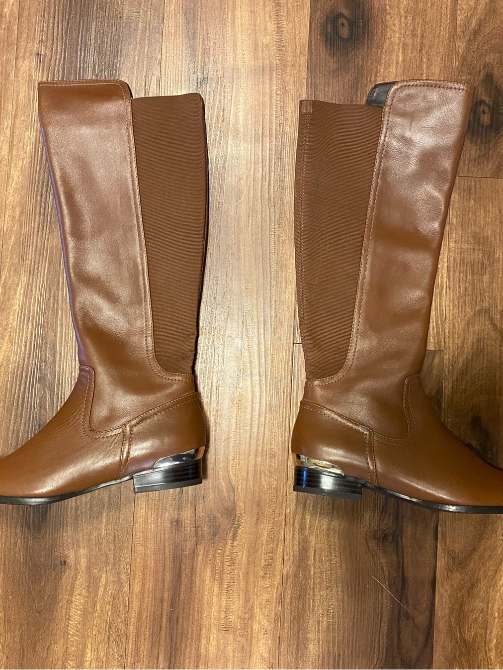 Alfani Women’s Over-the-Knee Stretch Boots in Chestnut Brown